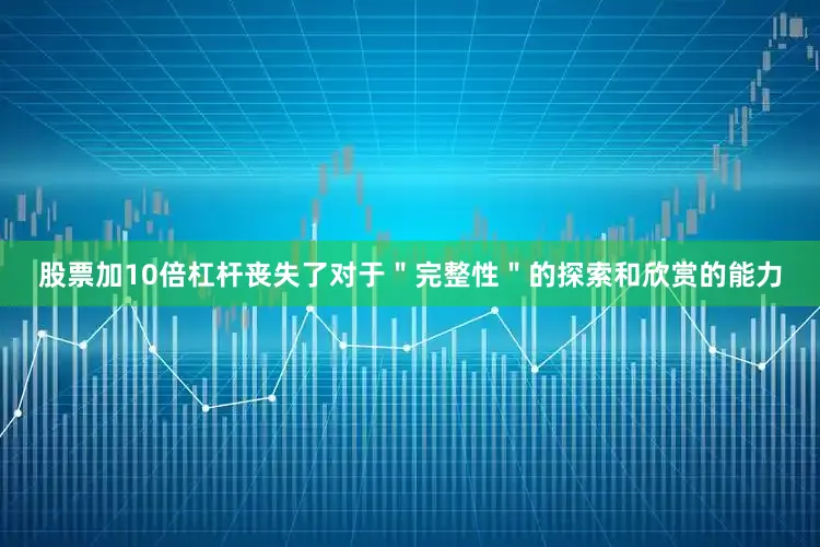 股票加10倍杠杆丧失了对于＂完整性＂的探索和欣赏的能力